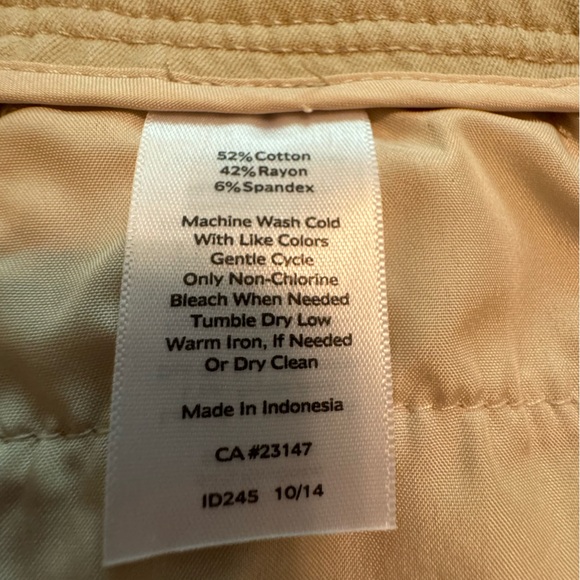 Talbots Chatham khaki pants. Size 6P - Picture 10 of 10